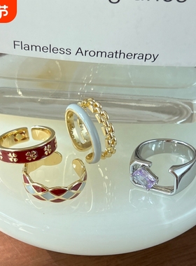 小众独特戒指2025年四叶草潮女生红色新款珐琅指环设计高级感韩式