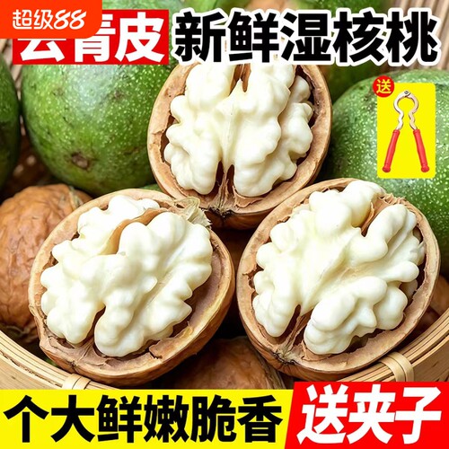 鲜核桃2026新货新鲜去青皮孕妇可吃黑桃原味嫩薄皮生湿核桃仁专用