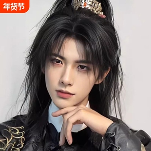 古风假发男中长发男生少年感高马尾全头套男士汉服仙侠古装假发套