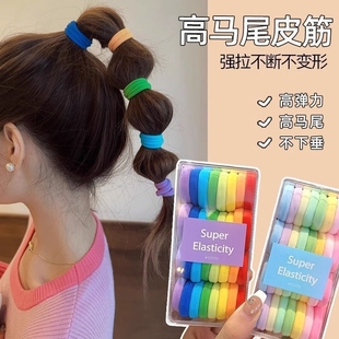 儿童多巴胺配色发圈不伤发高马尾发绳女童扎葫芦辫头绳高颜值皮筋