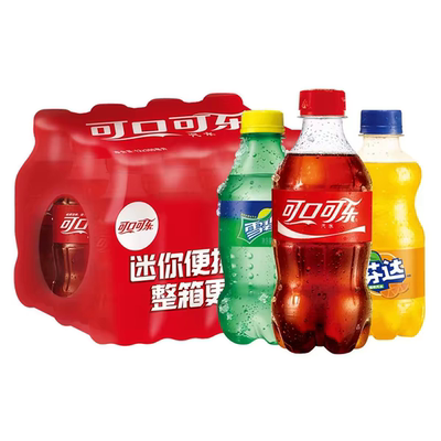 可口可乐雪碧芬达汽水饮料300ml*48瓶装整箱柠檬碳酸经典迷你蔗糖