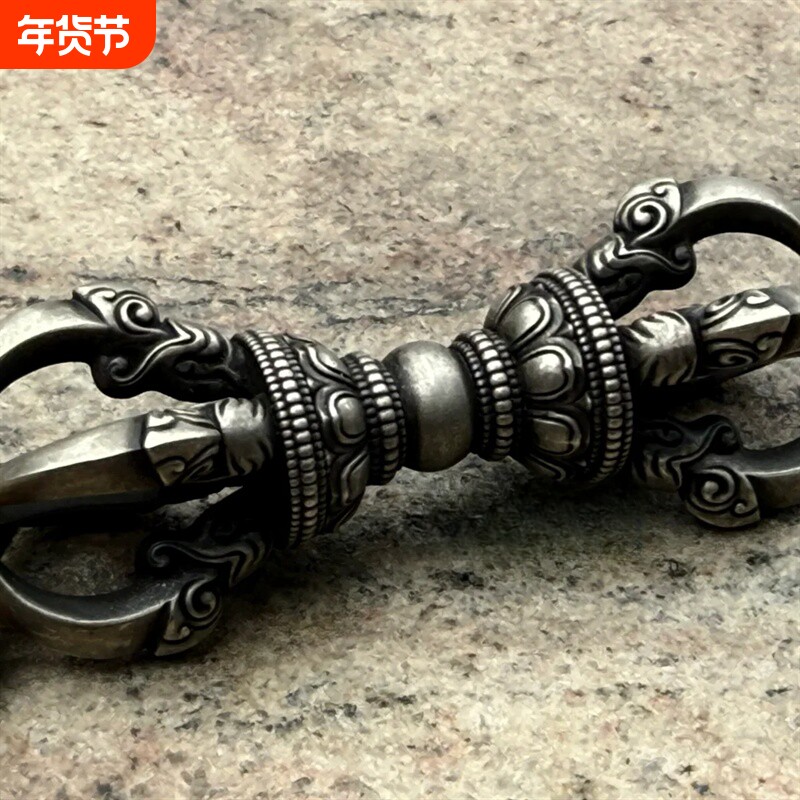 国风藏传文化金刚杵莲花身吊坠小众复古国潮百搭项坠