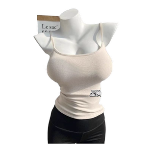 wan能带胸垫!外扩显胸打底加厚可拆卸内搭吊带背心bra2025年