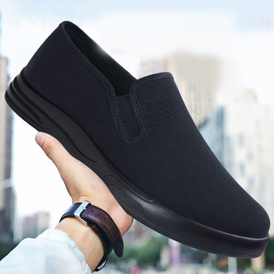老北京布鞋男款一脚蹬春夏休闲