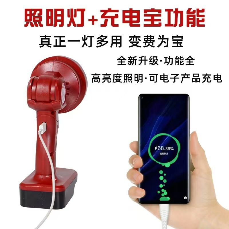 【热卖锂电池工作灯汽修灯充电式户外摆摊照明应急灯