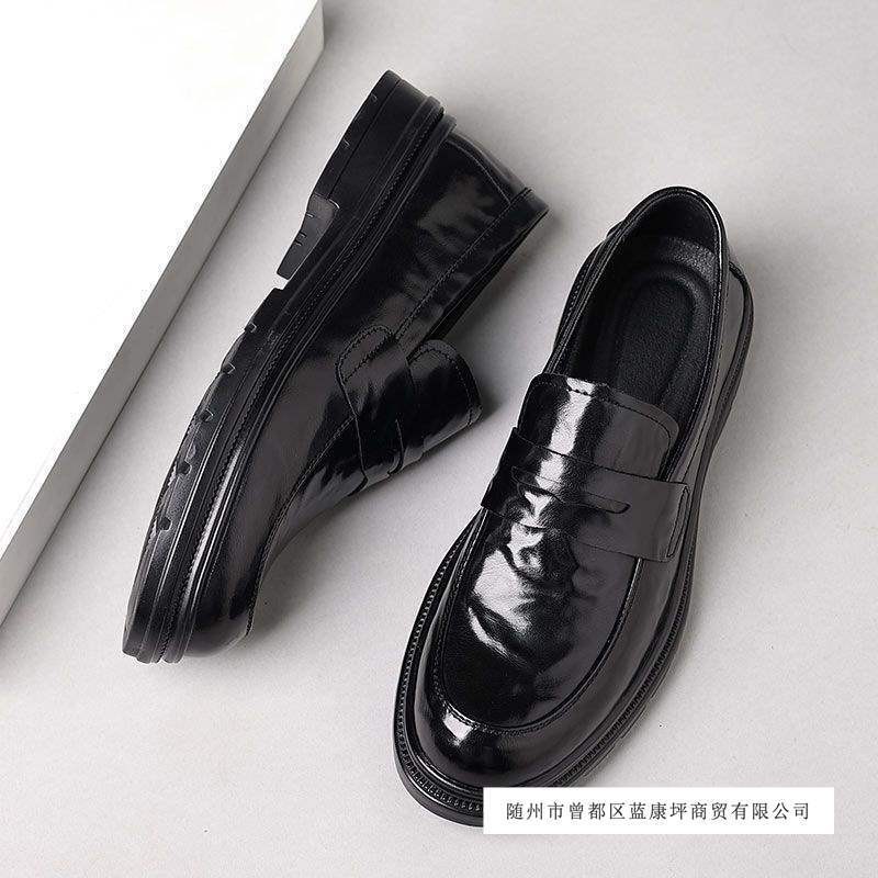 牛皮男士皮鞋正装春秋季透气商务休闲防滑工作结婚一脚蹬皮鞋,流行男鞋,时尚休闲鞋,淘宝优惠券,粉丝福利购,淘宝优惠卷