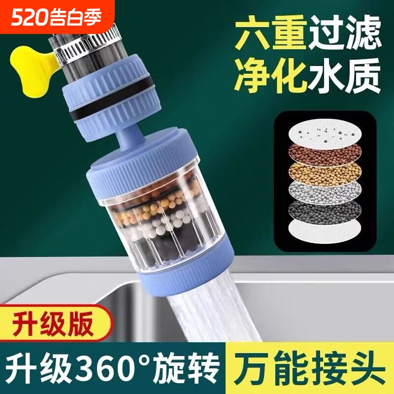 水龙头延伸过滤器通用防溅嘴净水神器自来水净化滤芯防溅水旋转