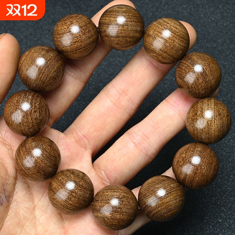 正宗金丝檀木手串男女老料檀香木楠木手链108颗佛珠念珠单圈文玩