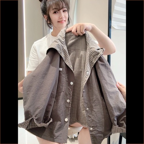 tgc男童连帽夹克洋气双面穿上衣春秋新款中大儿童格子痞帅风外套