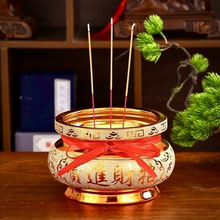 供佛香炉家用室内供奉陶瓷香碗财神香炉上香插大小号香炉佛具香炉