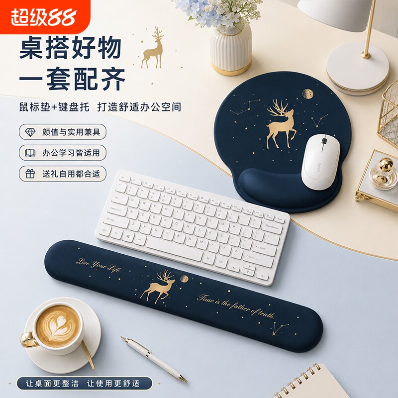 创意卡通鼠标垫护腕键盘手托可爱女生动漫高颜值2026手腕办公桌面图片