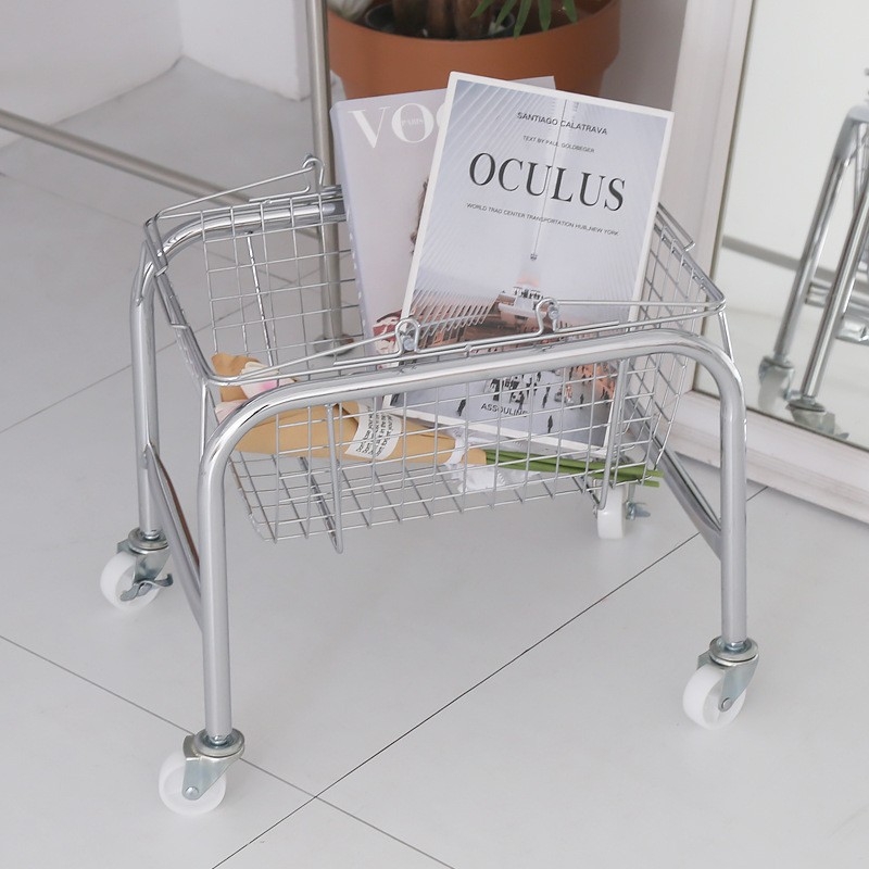 零食收纳篮移动小推车置物架小红书同款篮子家用宿舍神器橱柜冰箱