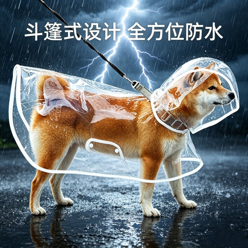 宠物狗狗雨衣透明防水雨天衣服遛狗神器小中大型犬比熊泰迪雨披雨