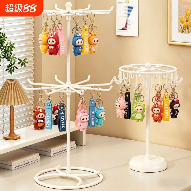 可旋转项链展示架桌面多层收纳架图片