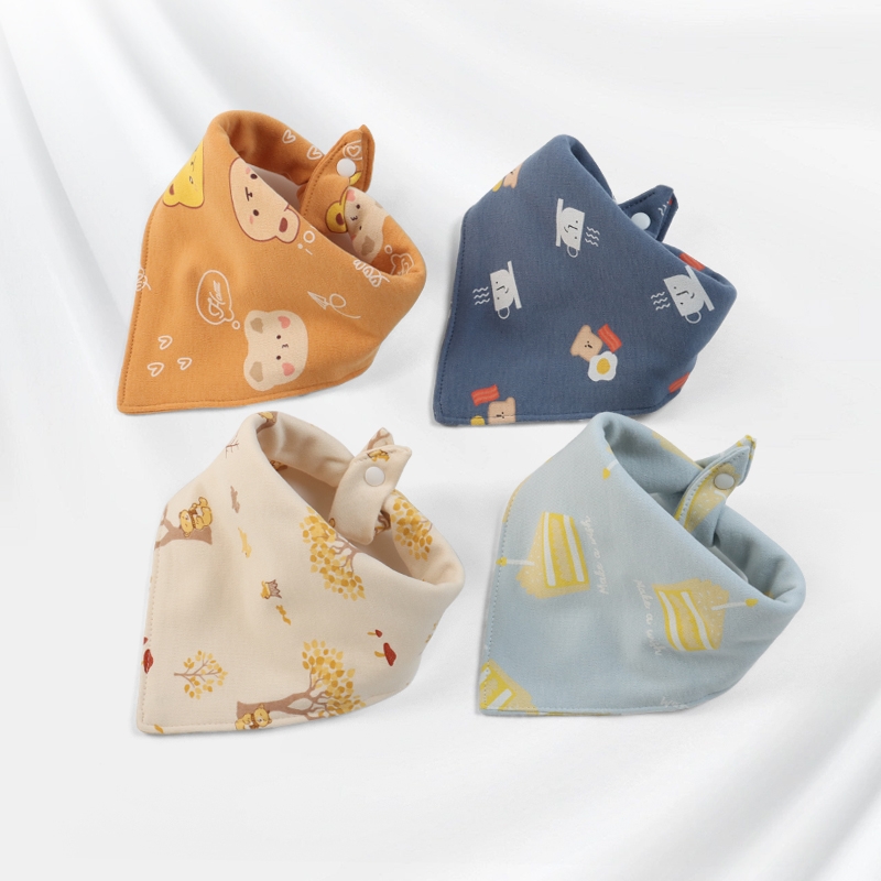 透气&防水A类纯棉透气三角口水巾