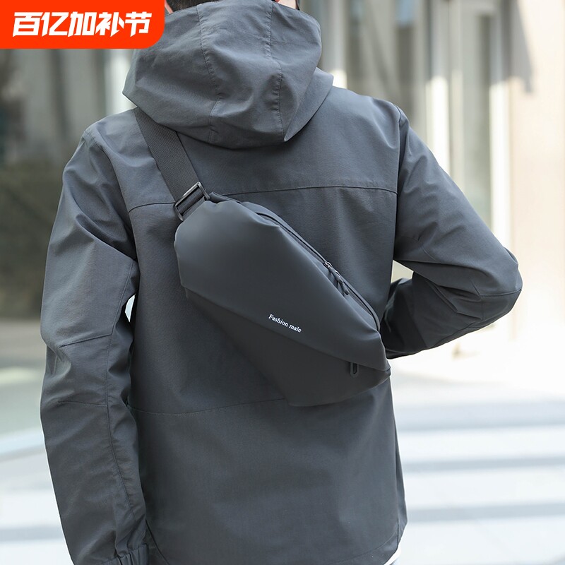 新款斜挎包腰包防水便携小包胸包男挎包ins单肩胸前包大容量男士