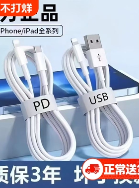 充电线适用于苹果14数据线iPhone11快充6s手机充电线8plus加长2米7P器12pro闪充13短ipad冲电平板30W认证快充