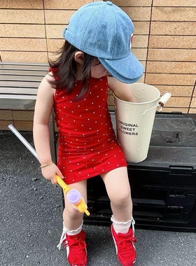 女童夏季吊带裙女宝宝洋气紧身裙子背心裙儿童可爱连衣裙童装Z045