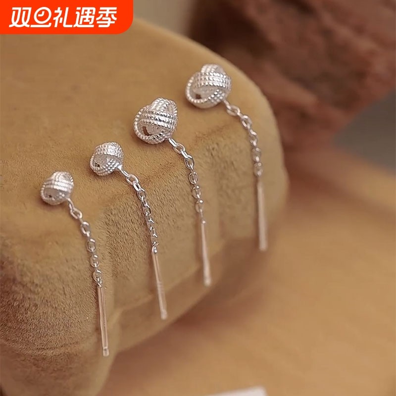 如意结流苏耳线女生短款小众设计简约日常耳钉2025爆款高级感百搭