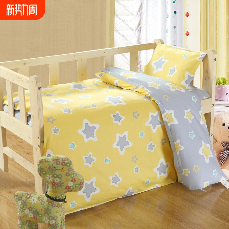 幼儿园被子三件套 婴童早教全棉午睡被褥卡通六件套 绣logo 厂