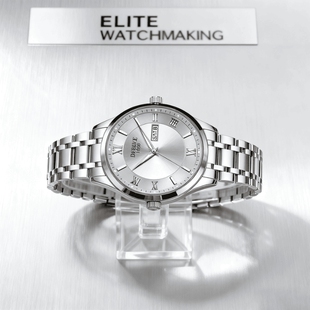 机械风全自动防水高级感全自动男表数字双日历防水腕表男 手表男款