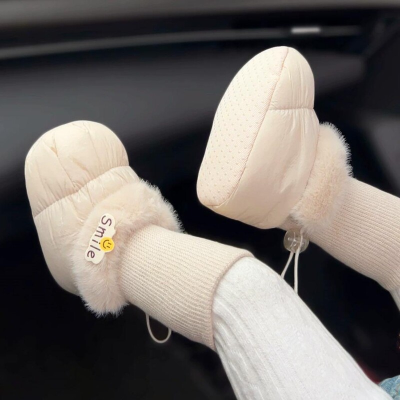 婴儿鞋软底加绒保暖棉鞋1岁男女宝宝3-6-12月卡通加厚防掉鞋袜