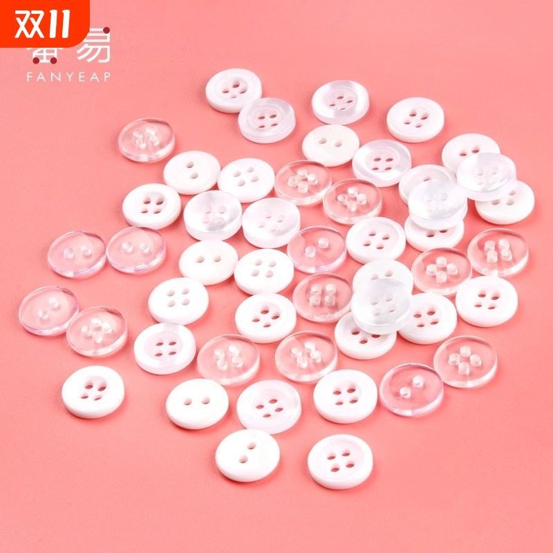 纽扣/衬衫A1vq0-男女衬衫纽扣百搭圆形衣服袖口纽扣上衣配件