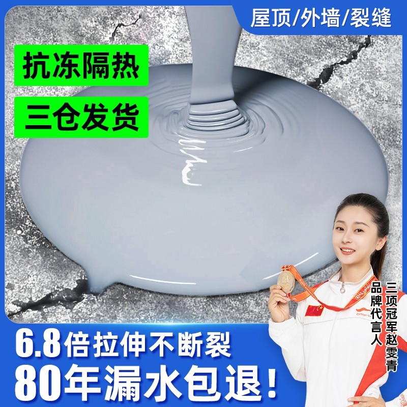 屋顶专用防水补漏外墙裂缝漏水涂料楼顶房顶堵漏王沥青材料防漏胶