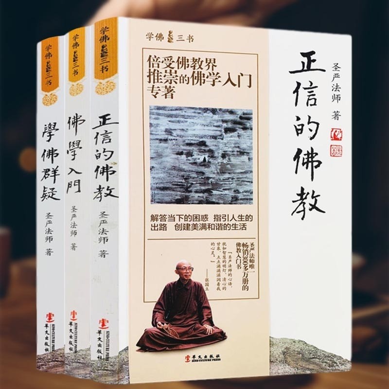 学佛三书佛学入门学佛群疑正信的教义（共3册）圣严法师的经典书籍全集全套佛学入门+正信的教义+学佛群疑(全三册)圣严法师/著