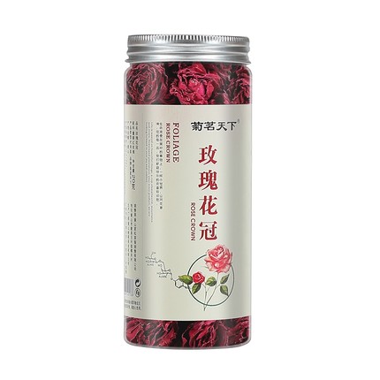 云南墨红玫瑰玫瑰花茶大朵玫瑰20g×1罐