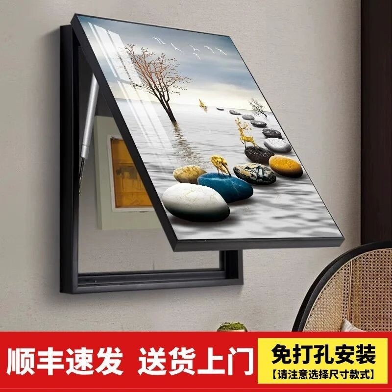 客厅走廊电表箱装饰画莺语简约图片