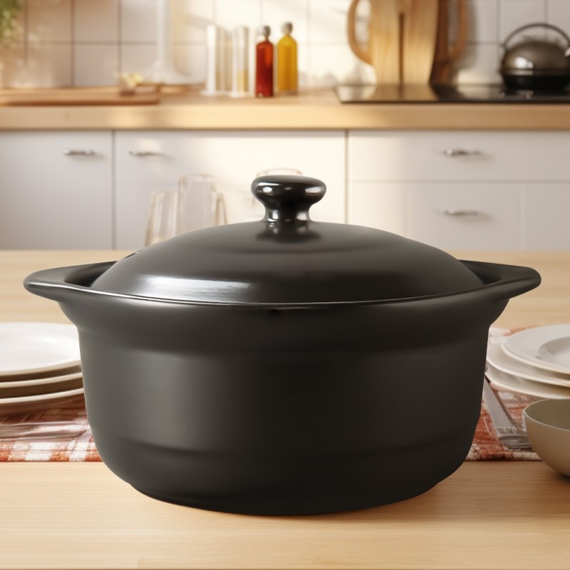 砂锅有耐高温干烧不裂家用商用炖锅专用陶瓷沙锅燃气老式电磁炉