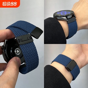 适用华为gt4表带gt5pro编织gt3尼龙gt4gt3pro新款gt2watch4prowatch5男女gs3i荣耀e智能手表22mm金属表盘