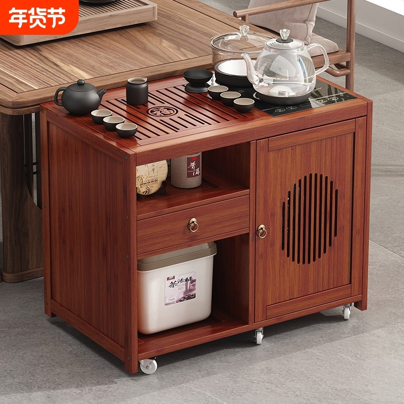移动茶桌小茶台烧水壶一体家用2025新款高端阳台泡茶桌子客厅茶几