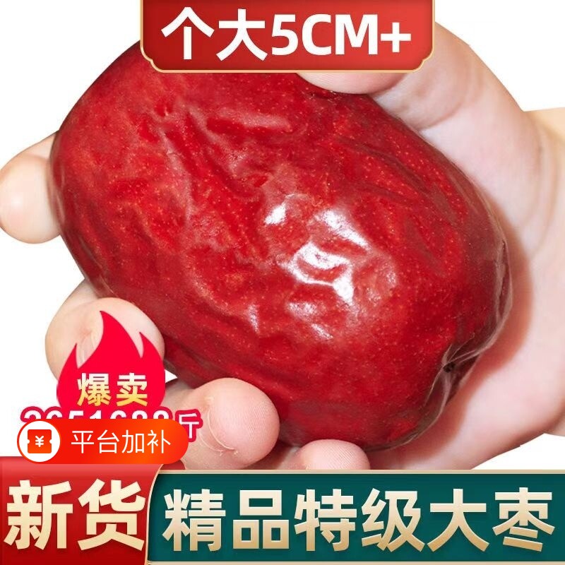 25新枣红枣新疆特级和田大枣一级超大枣子特产礼盒干果煮粥泡茶