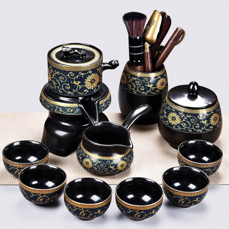 自动功夫茶具套装泡茶壶家用懒人陶瓷泡茶神器喝茶茶杯高档整套