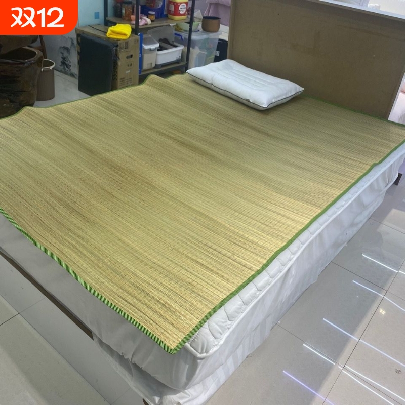 老式夏季草席天然1.5m加厚1.2m家用单人学生宿舍直筒0.8米宽草席
