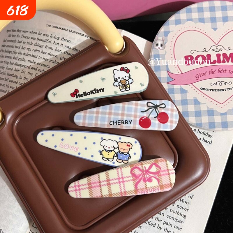 可爱少女ins发夹侧边卡通甜美ins韩版刘海学生头饰bb百搭发饰