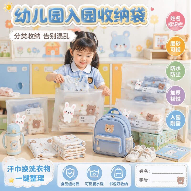 幼儿园衣物收纳袋儿童入园必备用品婴儿待产包衣物旅行密封防水袋