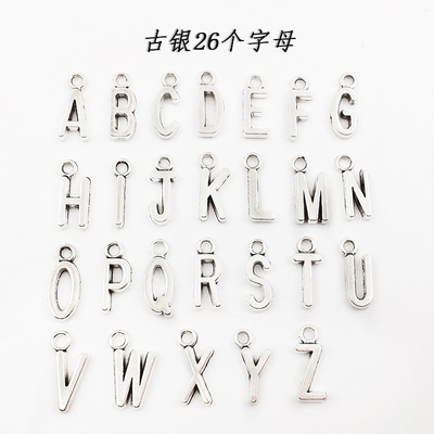 挂件吊坠手机古铜色热门时尚配件英文字母手链饰品字母2025年