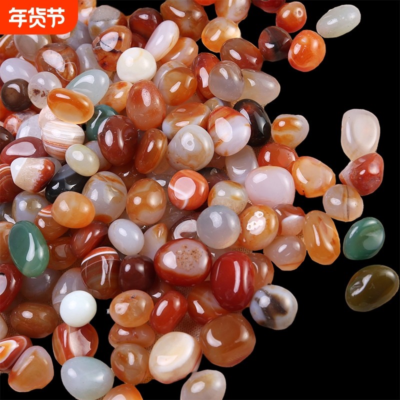 铺面雨花石原石天然鹅卵石多肉南京鱼缸装饰花盆栽五彩色小石头子