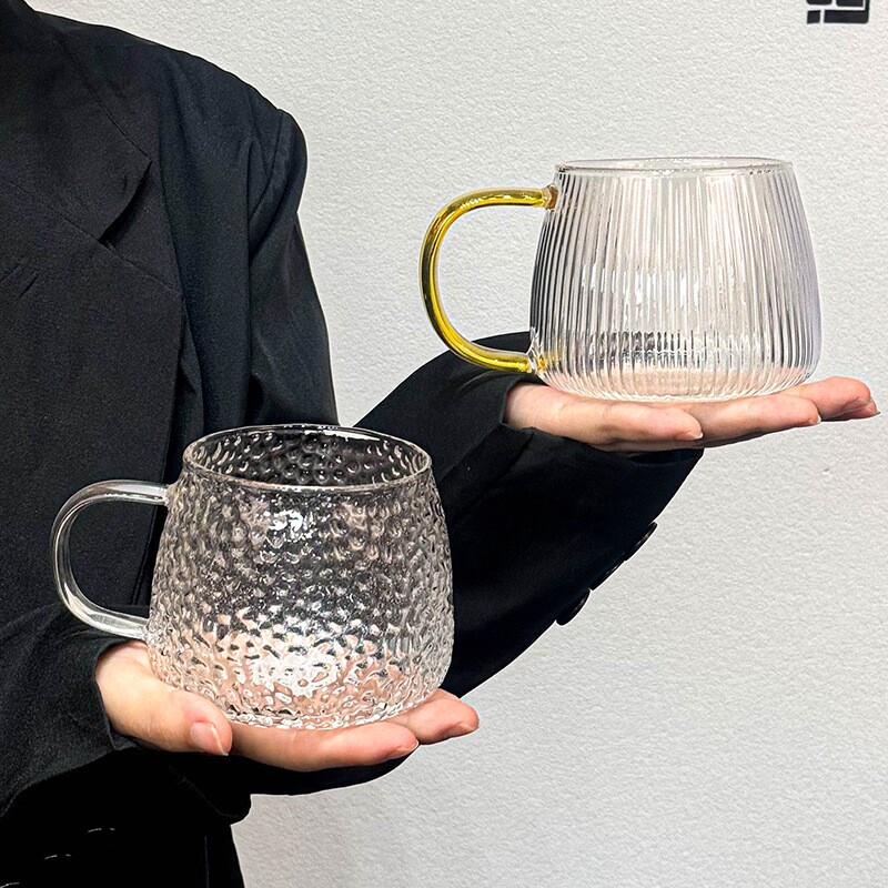 欧式杯ins高颜值花茶杯玻璃杯带盖耐高温高硼硅家用透明双层早餐