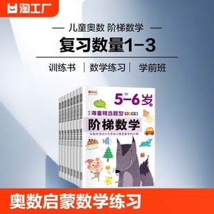 阶梯数学2 6岁幼儿园学前班数学思维训练书儿童奥数启蒙练习书籍认知开发