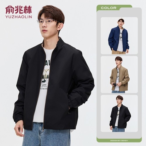 俞兆林商务休闲中年爸爸立领夹克