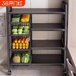 厨房置物架落地多层蔬菜家用多功能锅架微波炉储物架厨柜收纳架子