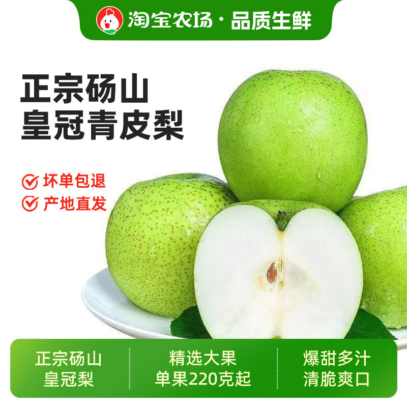 安徽砀当季青皮蜜梨皇冠梨4.5斤