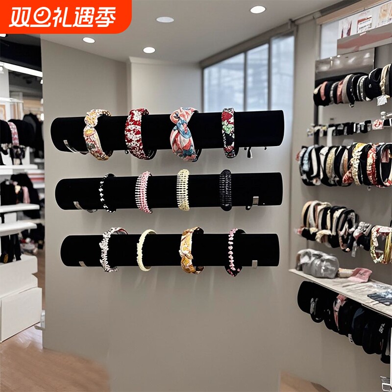 发箍架发饰发圈展示架结实绒布