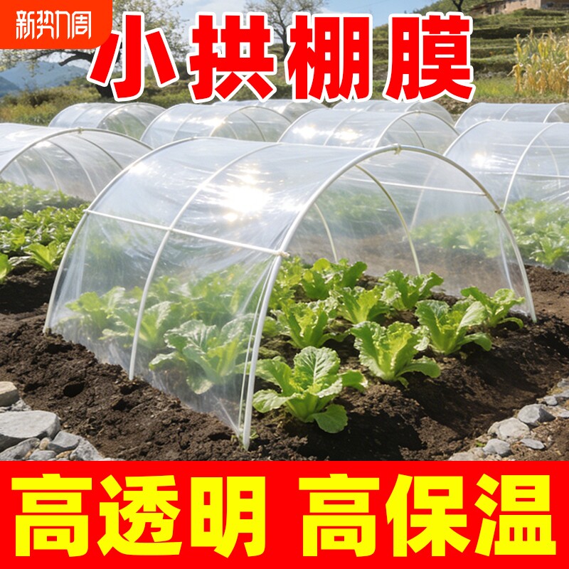种菜小拱棚膜农用大棚膜塑料薄膜透明菜地蔬菜二膜防寒保温膜种植