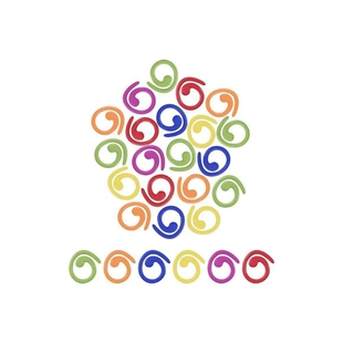 20个 100个彩色金属记号扣螺旋记号扣编织毛衣开口记号扣小别扣