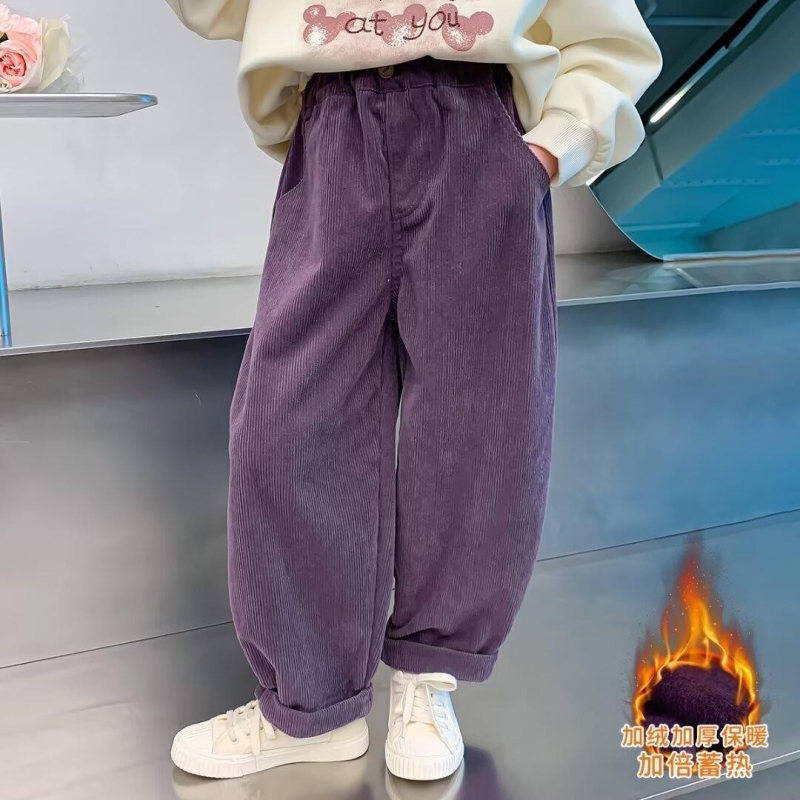 【官方推荐】女童秋冬加绒休闲裤